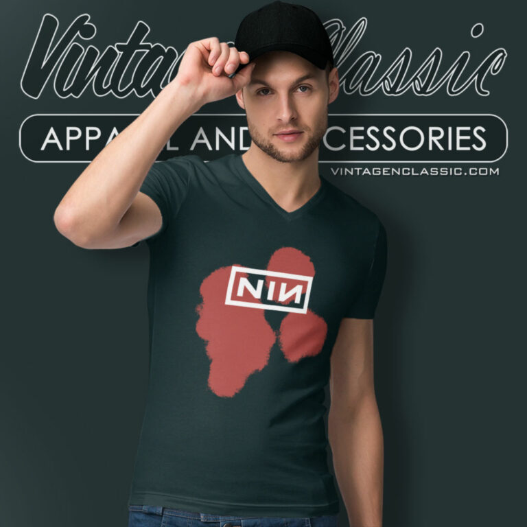 Nine Inch Nails Vintage V Neck TShirt Nine Inch Nails Vintage V Neck TShirt