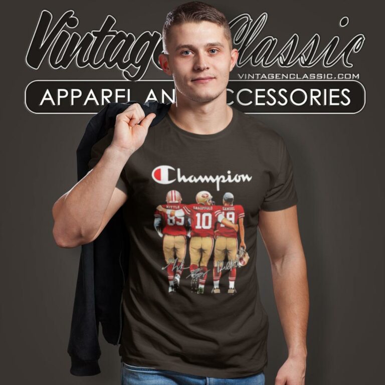 Niner Faithful Deebo Samuel George Kittle And Garoppolo San Francisco 49ers T Shirt Niner Faithful Deebo Samuel George Kittle And Garoppolo San Francisco 49ers T Shirt