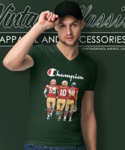 Niner Faithful Deebo Samuel George Kittle And Garoppolo San Francisco 49ers V Neck TShirt