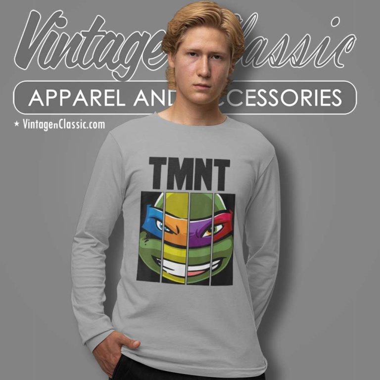 Ninja Turtles Face Mash Up Long Sleeve Tee Ninja Turtles Face Mash Up Long Sleeve Tee