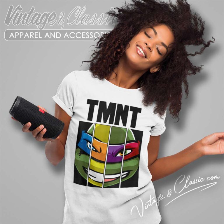Ninja Turtles Face Mash Up Women TShirt Ninja Turtles Face Mash Up Women TShirt