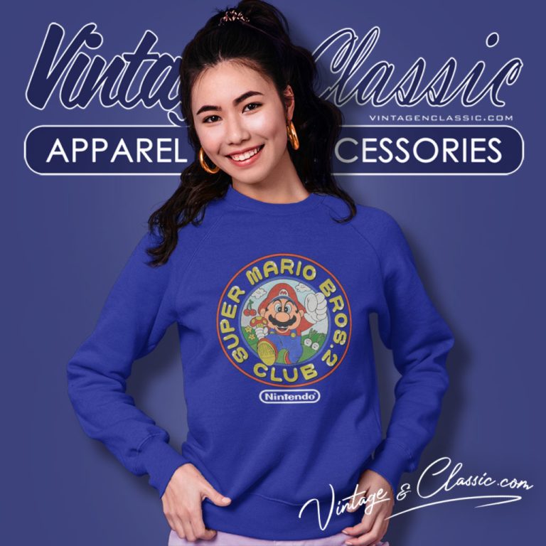 Nintendo Super Mario Brothers 2 Club Sweatshirt Nintendo Super Mario Brothers 2 Club Sweatshirt