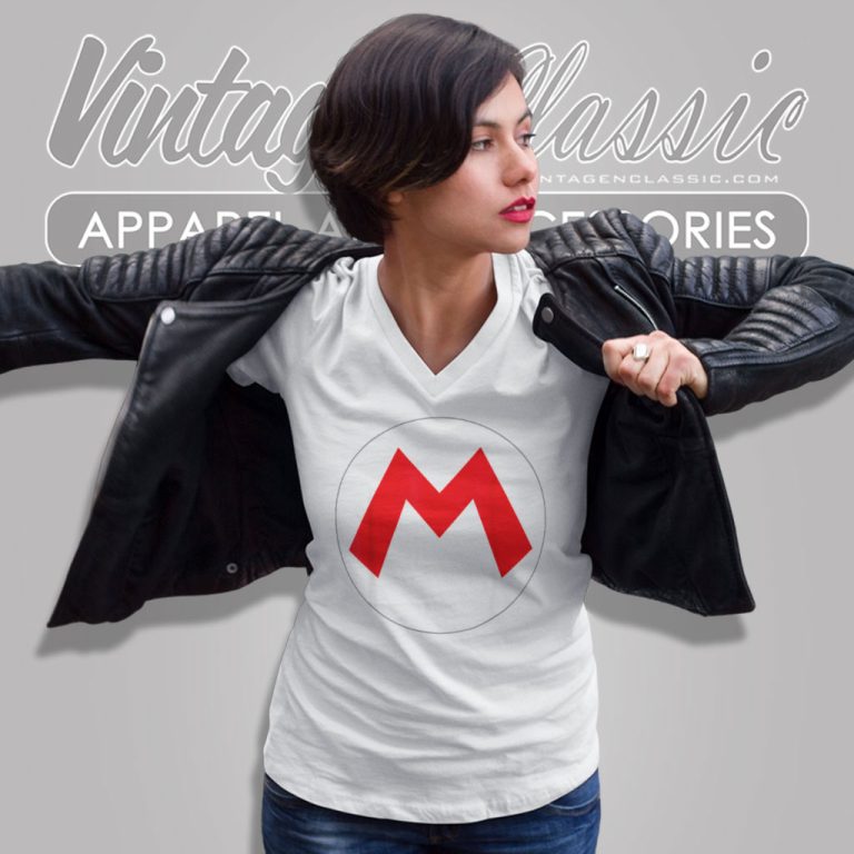 Nintendo Super Mario Icon V Neck TShirt Nintendo Super Mario Icon V Neck TShirt