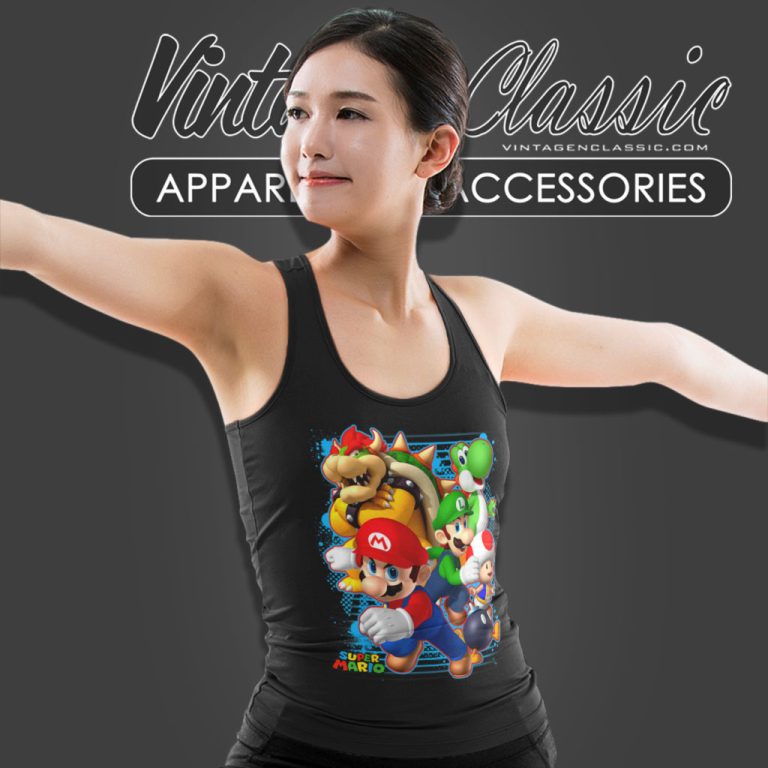 Nintendo Super Mario Luigi Bowser Tank Top Racerback Nintendo Super Mario Luigi Bowser Tank Top Racerback