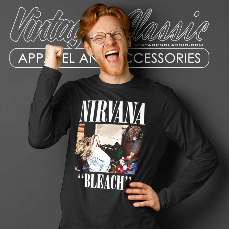 Nirvana Bleach Album Cover Long Sleeve Tee Nirvana Bleach Album Cover Long Sleeve Tee