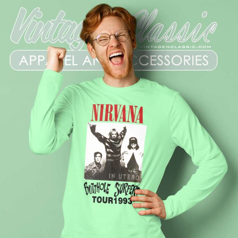 Nirvana Butthole Surfers Super Long Sleeve Tee Nirvana Butthole Surfers Super Long Sleeve Tee