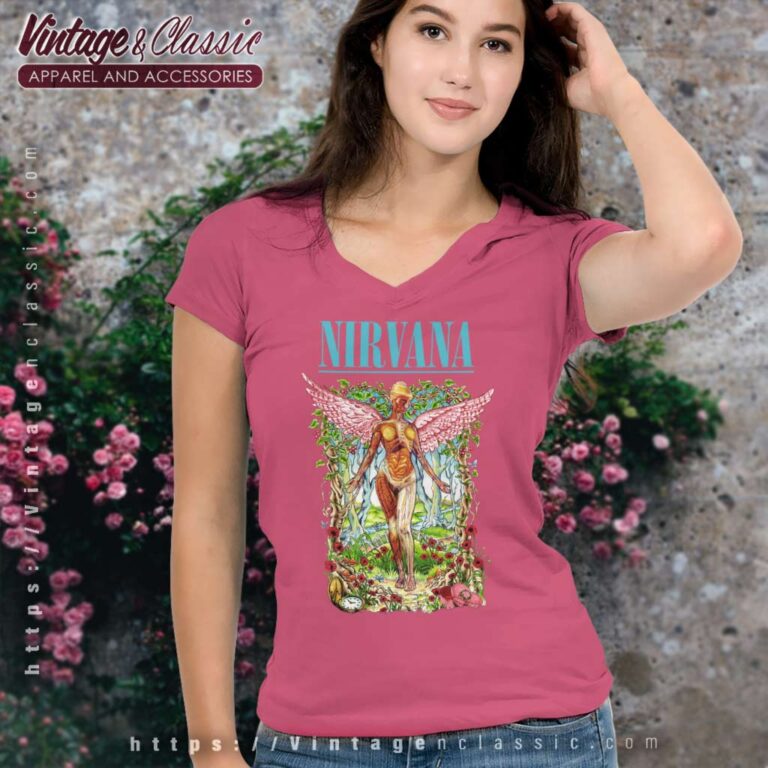 Nirvana Forest In Utero V Neck TShirt Nirvana Forest In Utero V Neck TShirt