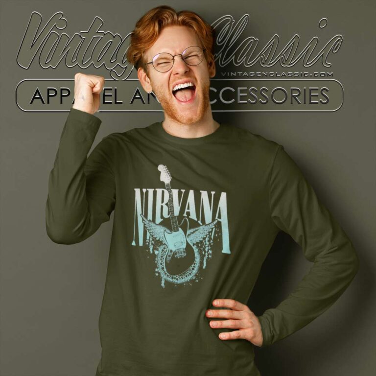 Nirvana Heaven Guitar Long Sleeve Tee Nirvana Heaven Guitar Long Sleeve Tee