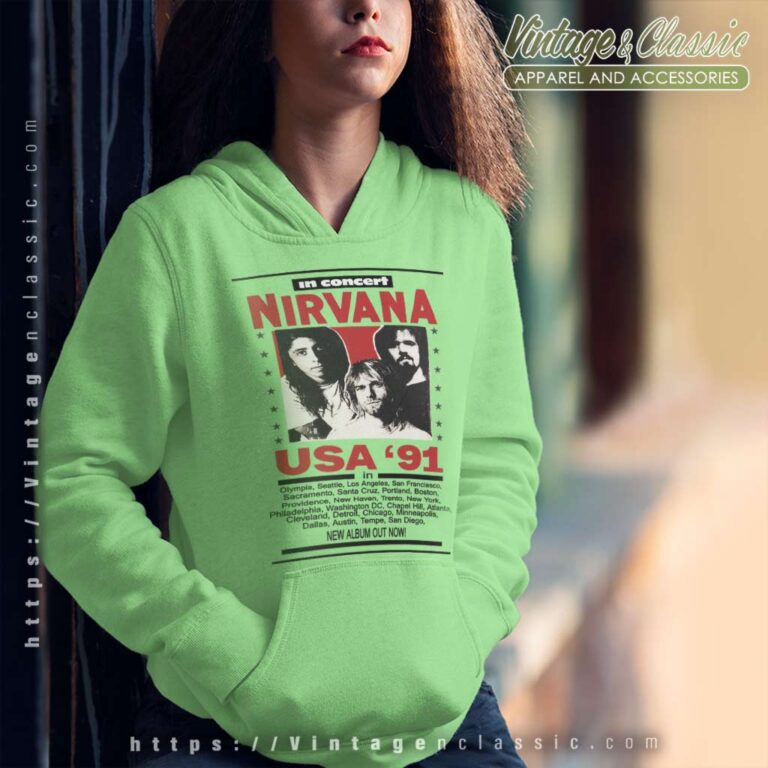 Nirvana In Concert Usa 91 Hoodie Nirvana In Concert Usa 91 Hoodie