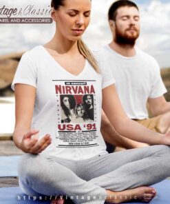 Nirvana In Concert Usa 91 V Neck TShirt