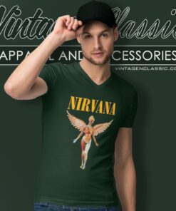 Nirvana In Utero Angel Preppy V Neck TShirt