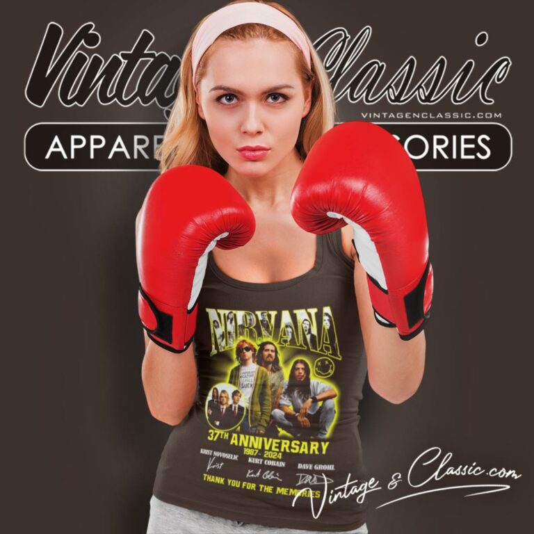 Nirvana Kurt Cobain 37th Anniversary 1987 2024 Signatures Thank You For The Memories Tank Top Racerback Nirvana Kurt Cobain 37th Anniversary 1987 2024 Signatures Thank You For The Memories Tank Top Racerback