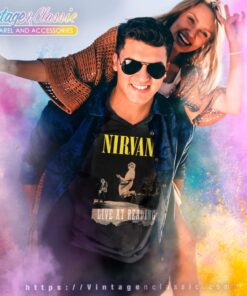 Nirvana Live At Reading V Neck TShirt