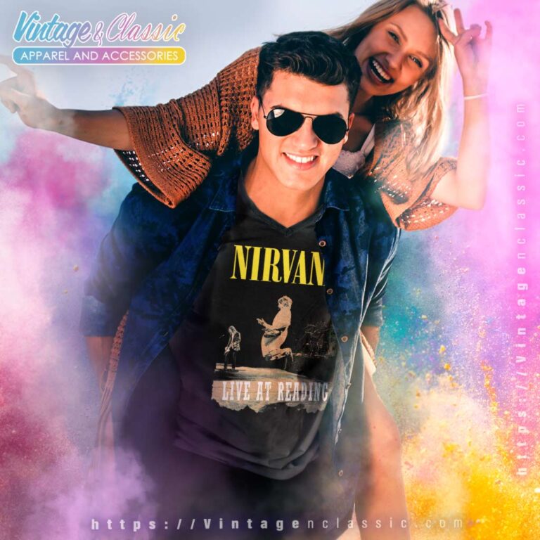 Nirvana Live At Reading V Neck TShirt Nirvana Live At Reading V Neck TShirt