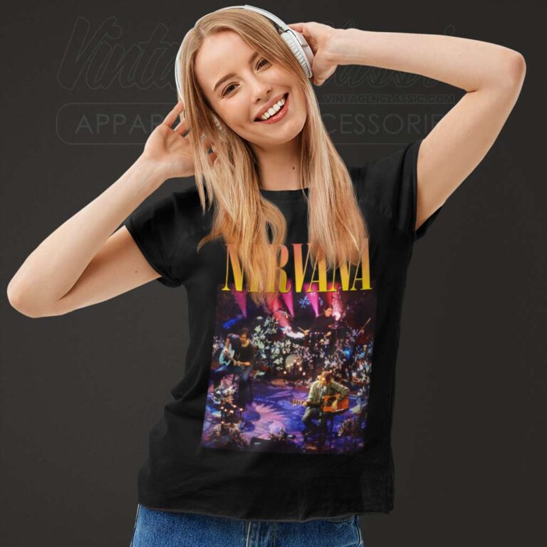 Nirvana Live Unplugged Concert Women TShirt Nirvana Live Unplugged Concert Women TShirt