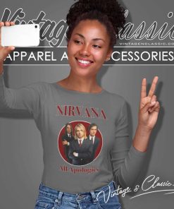 Nirvana Logo Shirt All Pologies Long Sleeve Tee