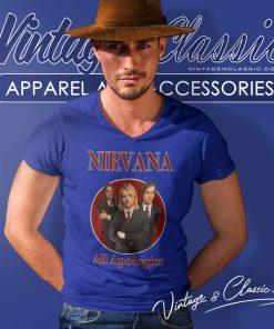 Nirvana Logo Shirt All Pologies V Neck TShirt