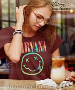 Nirvana Neon Smile Women TShirt