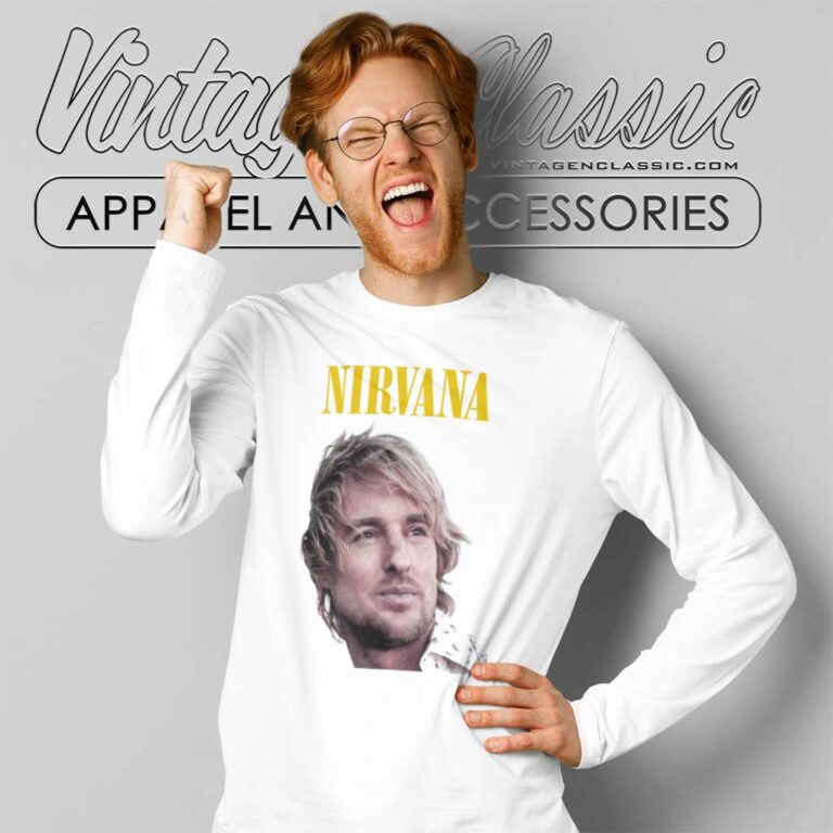 Nirvana Owen Wilson 90s Long Sleeve Tee Nirvana Owen Wilson 90s Long Sleeve Tee