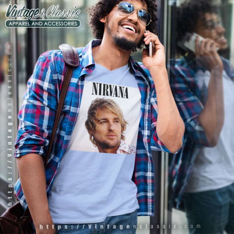 Nirvana Owen Wilson V Neck TShirt Nirvana Owen Wilson V Neck TShirt
