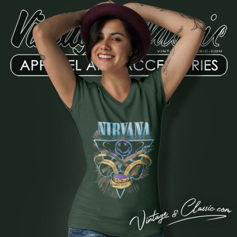 Nirvana Rock Music V Neck TShirt Nirvana Rock Music V Neck TShirt
