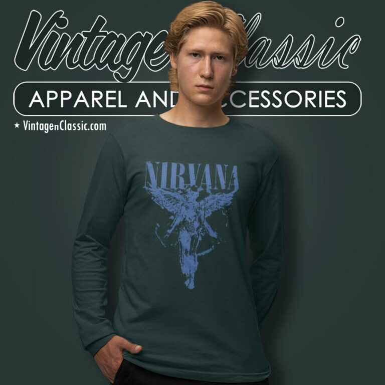 Nirvana Shirt In Utero Angel Splatter Blue 2024 Long Sleeve Tee Nirvana Shirt In Utero Angel Splatter Blue 2024 Long Sleeve Tee