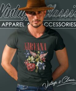 Nirvana Shirt In Utero Graphic V Neck TShirt