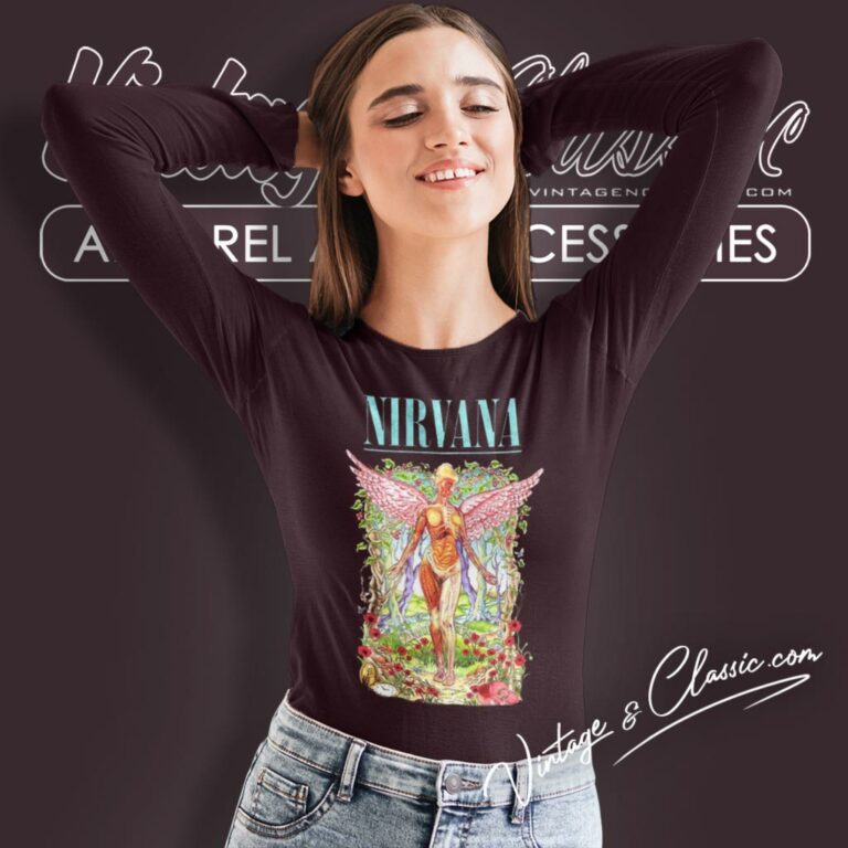 Nirvana Shirt In Utero Nirvana Tour 90s Long Sleeve Tee Nirvana Shirt In Utero Nirvana Tour 90s Long Sleeve Tee