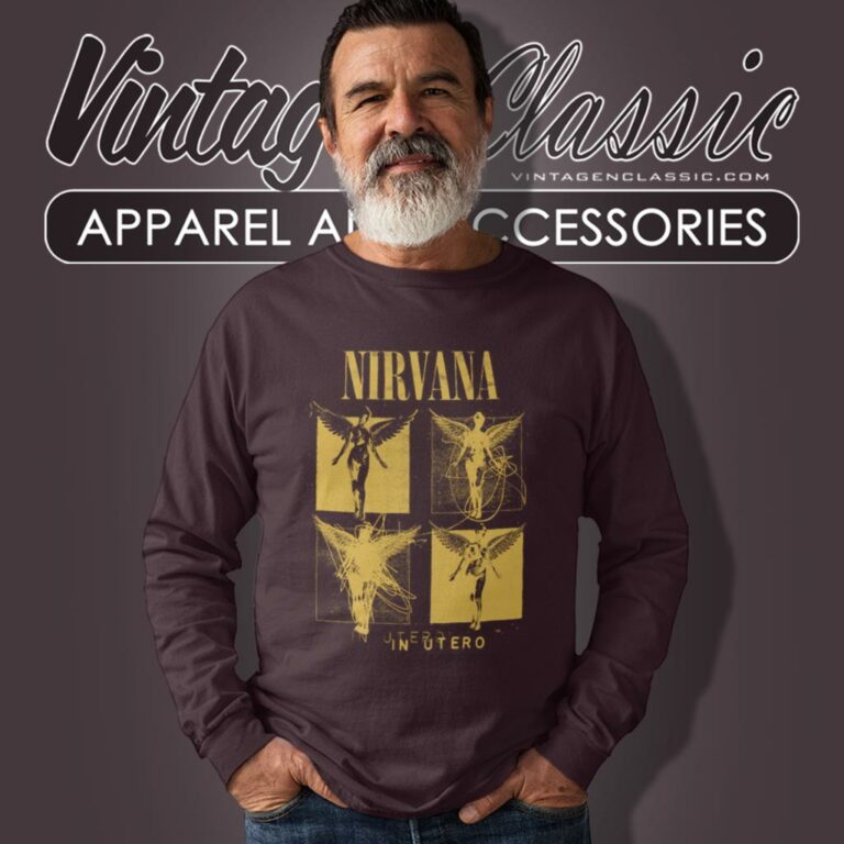 Nirvana Shirt In Utero Sketch Long Sleeve Tee Nirvana Shirt In Utero Sketch Long Sleeve Tee