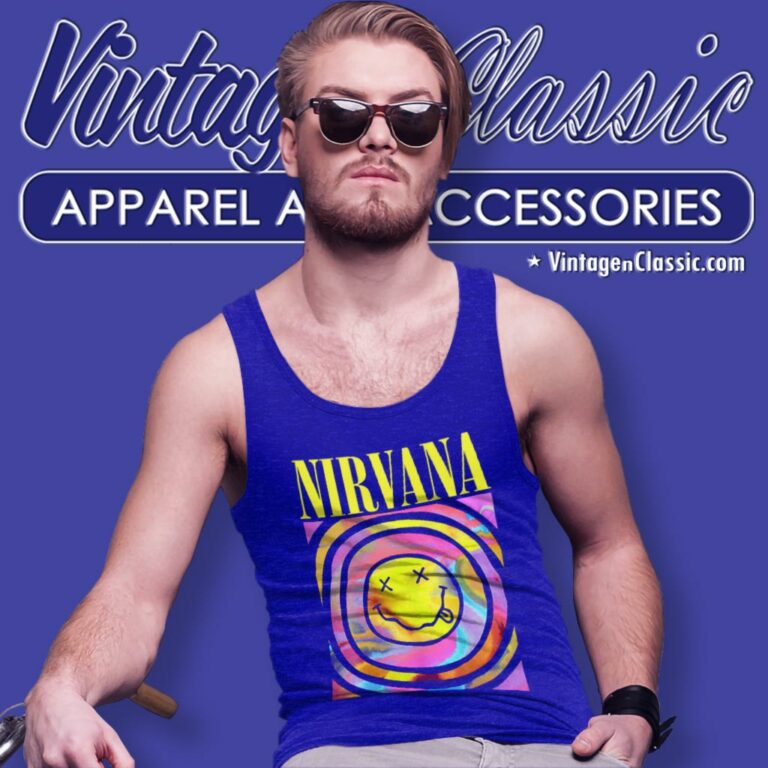 Nirvana Smiley Face Tank Top Racerback Nirvana Smiley Face Tank Top Racerback