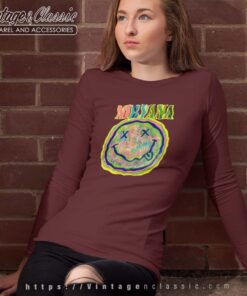 Nirvana Trippy Logo Longsleeves