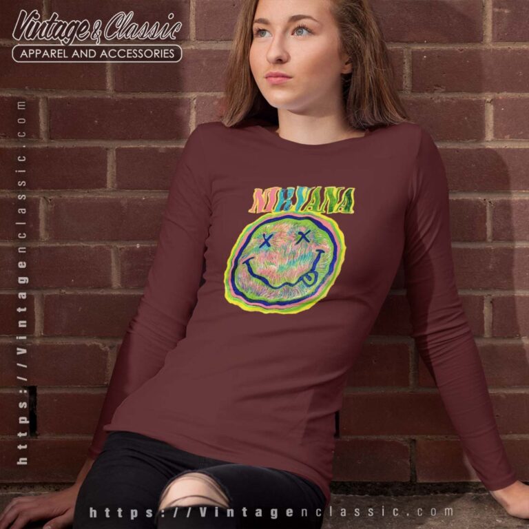 Nirvana Trippy Logo Longsleeves Nirvana Trippy Logo Longsleeves