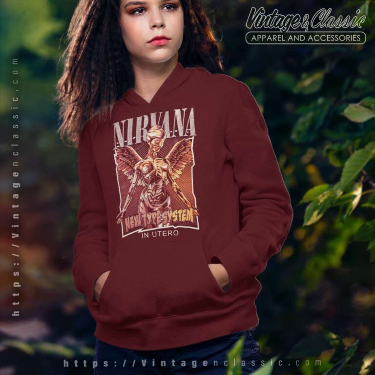 Nirvana Type System In Utero Hoodie Nirvana Type System In Utero Hoodie