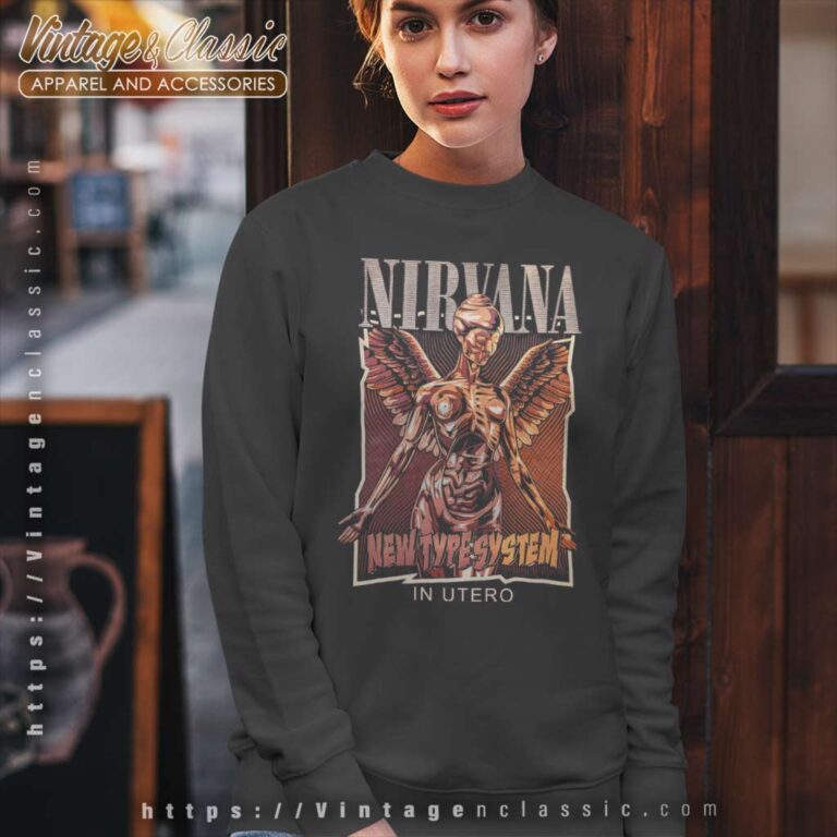 Nirvana Type System In Utero Sweatshirt Nirvana Type System In Utero Sweatshirt
