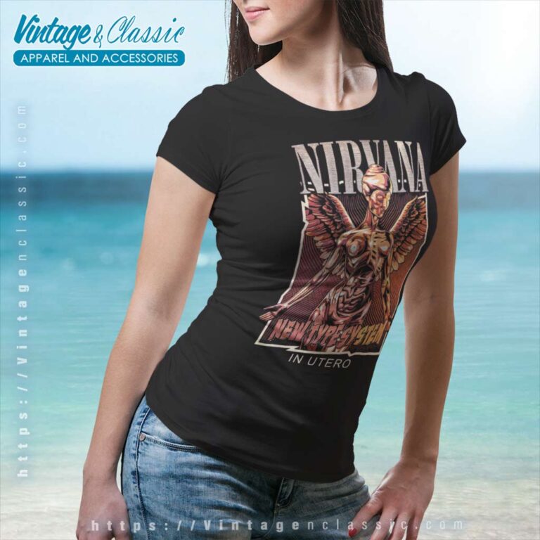 Nirvana Type System In Utero Women TShirt Nirvana Type System In Utero Women TShirt