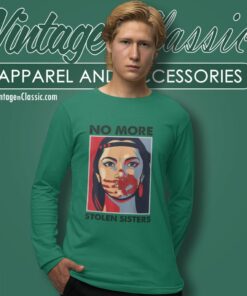 No More Stolen Sister Indigenous Red Hand Shirt Long Sleeve Tee