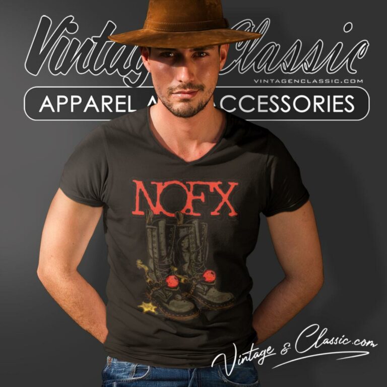 Nofx Boots V Neck TShirt Nofx Boots V Neck TShirt