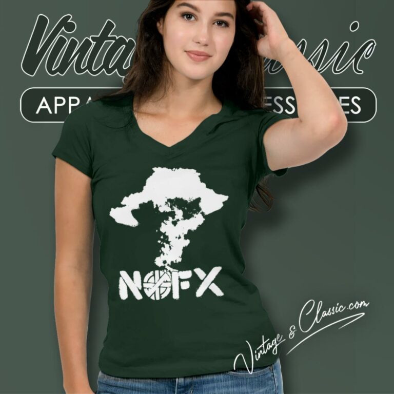 Nofx Crass Logo V Neck TShirt Nofx Crass Logo V Neck TShirt