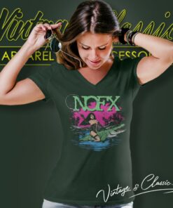 Nofx Gator V Neck TShirt 1