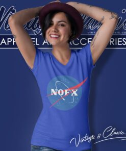 Nofx Nasa Crest V Neck TShirt