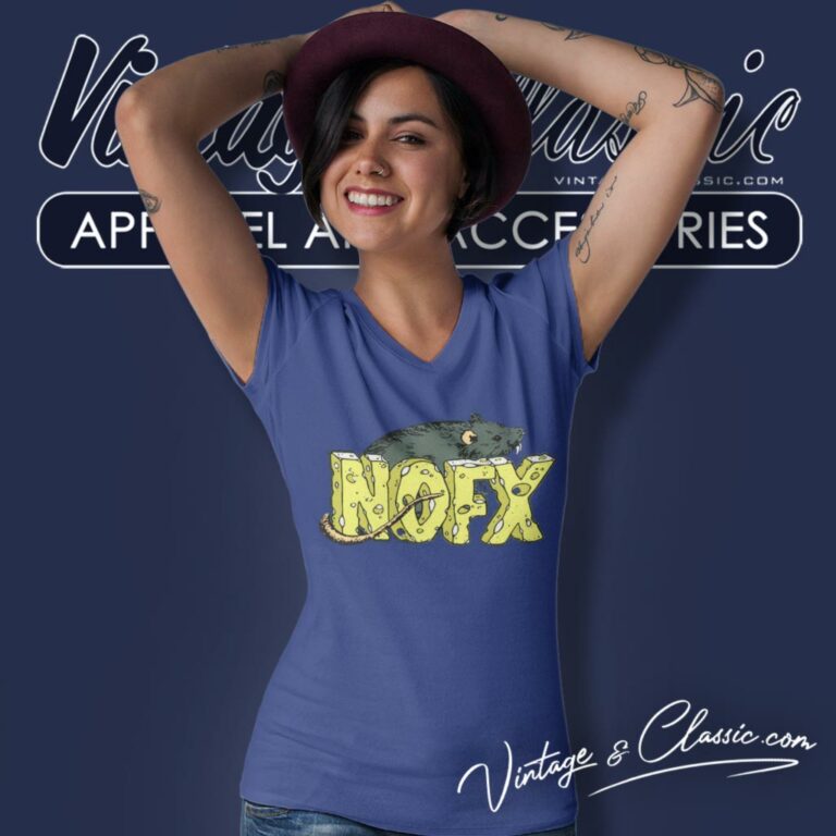 Nofx Rat And Cheese V Neck TShirt 1 Nofx Rat And Cheese V Neck TShirt 1