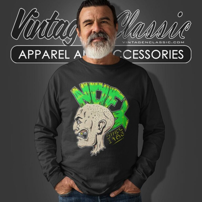 Nofx Rocker Head Mohawk Logo Long Sleeve Tee Nofx Rocker Head Mohawk Logo Long Sleeve Tee