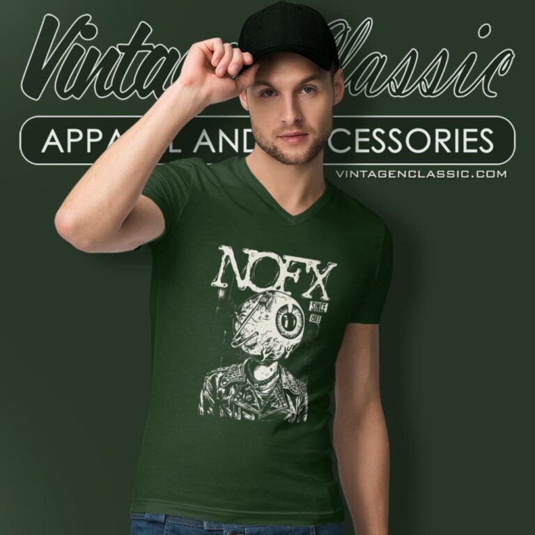 Nofx Stick In My Eye V Neck TShirt Nofx Stick In My Eye V Neck TShirt
