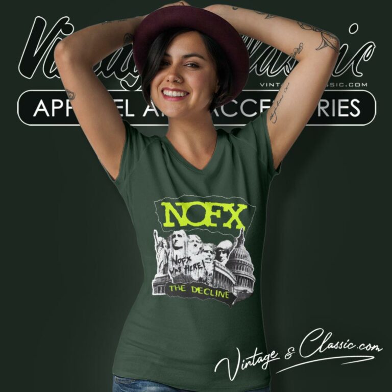 Nofx The Decline V Neck TShirt Nofx The Decline V Neck TShirt