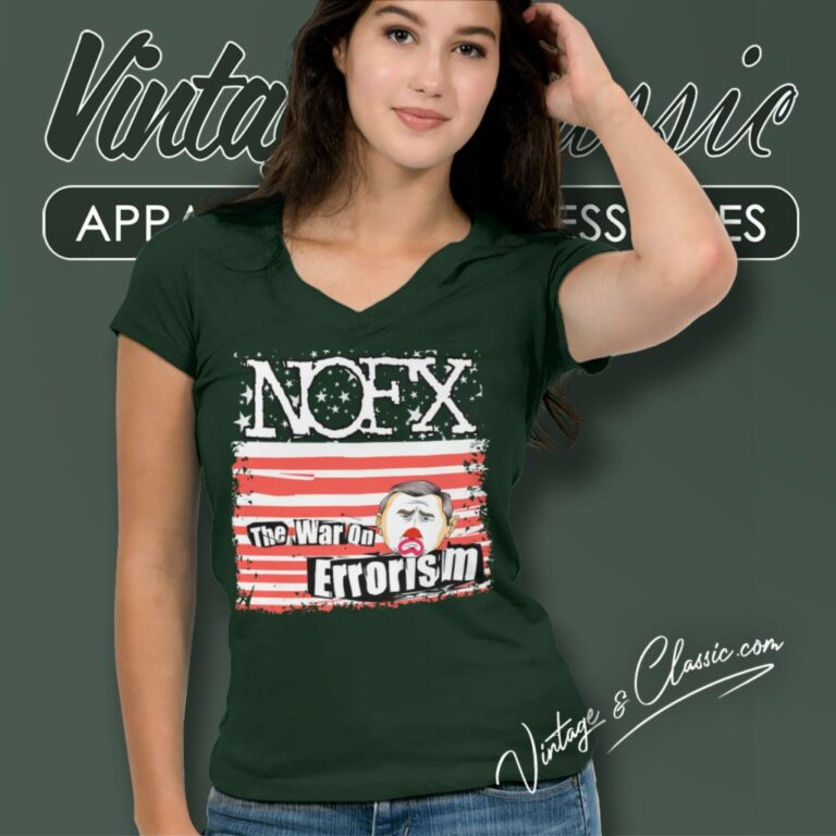 Nofx The War On Errorism V Neck TShirt Nofx The War On Errorism V Neck TShirt