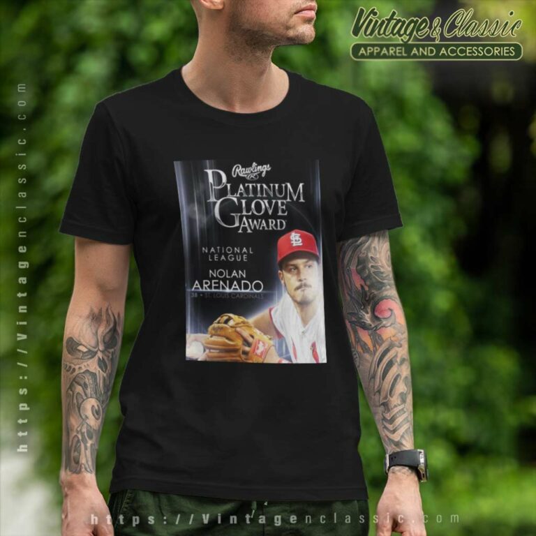 Nolan Arenado St Louis Cardinals Platinum Glove Award National League T Shirt Nolan Arenado St Louis Cardinals Platinum Glove Award National League T Shirt