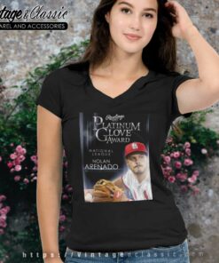 Nolan Arenado St Louis Cardinals Platinum Glove Award National League V Neck TShirt