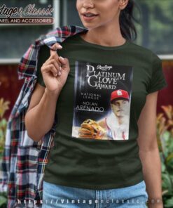 Nolan Arenado St Louis Cardinals Platinum Glove Award National League Women TShirt