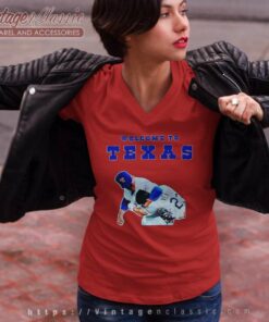 Nolan Ryan Punch Robin Ventura Welcome To Texas V Neck TShirt