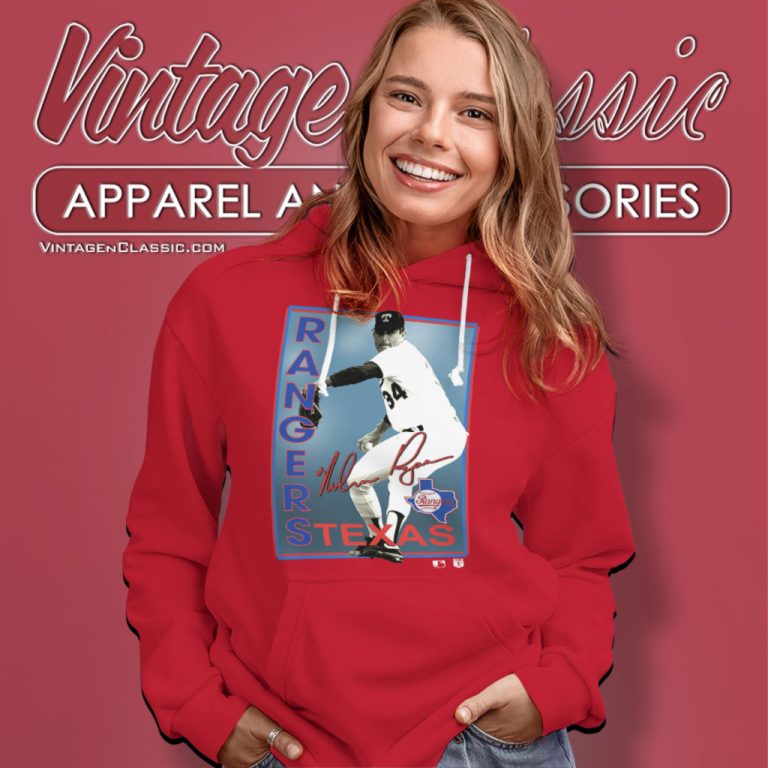 Nolan Ryan Texas Rangers 1991 Mlb Baseball Hoodie Nolan Ryan Texas Rangers 1991 Mlb Baseball Hoodie